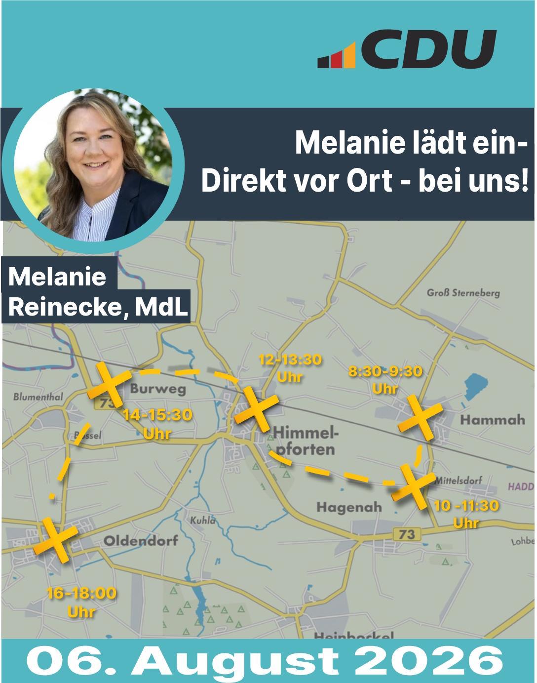 Sommertour 2026 Melanie Reinecke (MdL)
